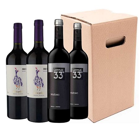 Box Malbec Iniciante - Caixa com 4 Vinhos