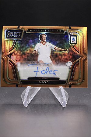 Falcao - 2025-26 Panini Select Serie A Pitchside Signatures /49 Auto Roma