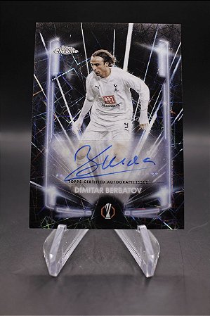 Dimitar Berbatov - 2024-25 Topps Chrome UEFA Black Lazer Auto Tottenham Hotspur