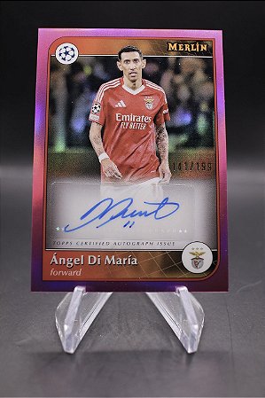 Di Maria - 2024-25 Topps Merlin Auto /199 Pink Refractor Benfica