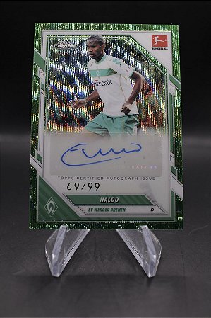Naldo - 2025-26 Topps Chrome Bundesliga Auto Green Wave Refractor /99 Bremen