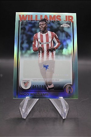 Nico Williams - 2024-25 Topps Chrome Uefa Club Competitions Teal Auto /199