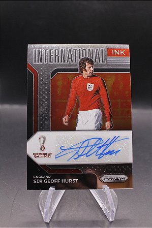Sir Geoff Hurst - 2022 Panini Prizm World Cup International Ink Auto