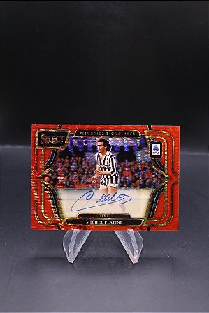 Michel Platini - 2025-26 Panini Select Serie A Auto Red Wave Juventus