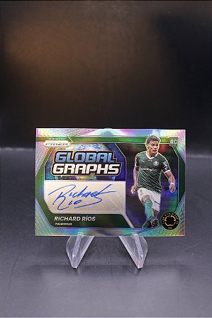 Richard Rios - 2025 Prizm FIFA Club World Cup Global Graphs RC Silver Auto /99 Palmeiras