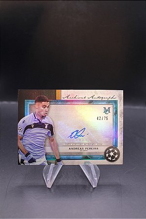 Andreas Pereira - 2020-21 Topps Museum Coll. UCL Soccer auto /75 Palmeiras