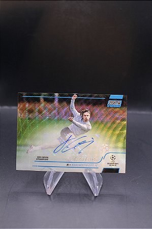 Jack Grealish - 2021-22 Stadium Club Blue Wave Refractor Auto /75 Man City