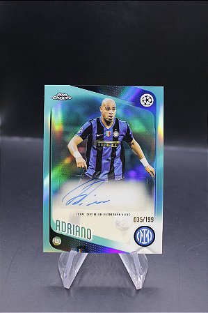 Adriano - 2025-26 Topps Chrome UEFA Aqua Auto /199 Inter Milan