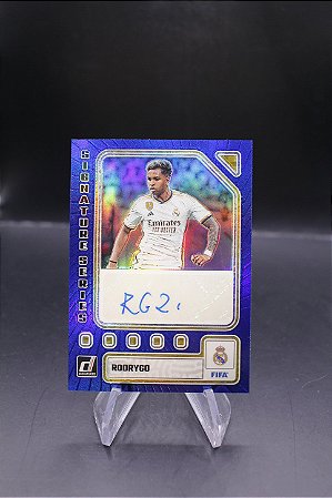 Rodrygo - 2023-24 Panini Donruss Signature Series Blue Auto /99 Real Madrid