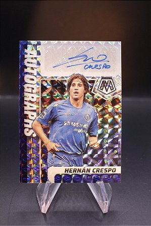 Hernan Crespo - 2021-22 Panini Mosaic EPL Auto Chelsea