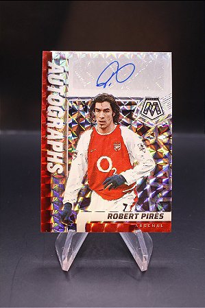 Robert Pires - 2021-22 Panini Mosaic Premier League Scripts Auto Arsenal
