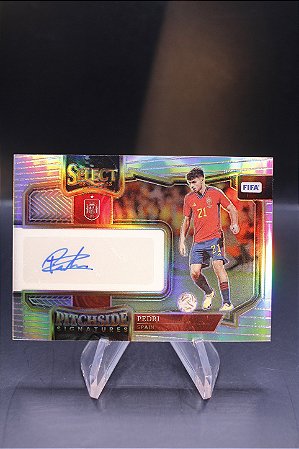 Pedri - 2022-23 Panini Select Auto Silver Prizm Pitchside Signatures Spain
