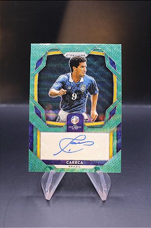 Careca - 2024 Panini Prizm Copa America Green Wave Auto Brasil