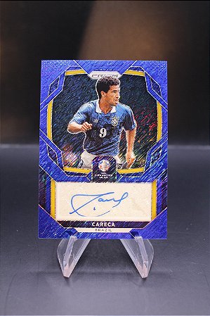 Careca - 2024 Panini Prizm Copa America Blue Shimmer Auto Brasil
