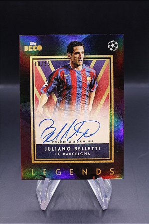 Juliano Belletti - 2023 Topps Deco Legends Auto Purple Refractor /25 Barcelona