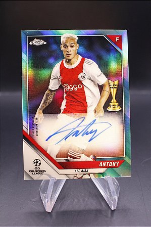 Antony - 2022 Topps Chrome Champions League Aqua Rc Auto /199 Ajax