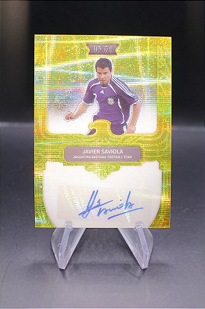 Javier Saviola - 2022 Fansmall Argentina Soccer Gold /10 Auto