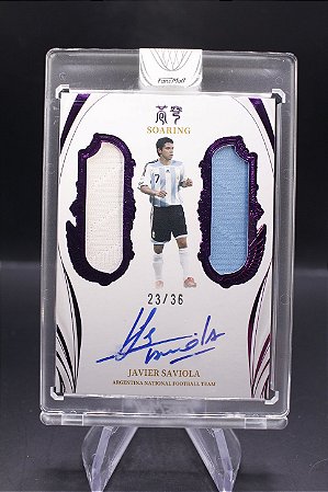 Javier Saviola - 2022-23 Fansmall Argentina Flawless Auto On Card /36