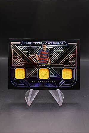 Neymar Jr - 2022-23 Panini Obsidian Trifecta Material /99 Barcelona