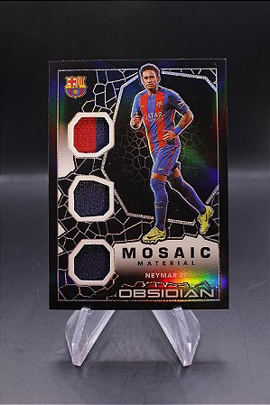 Neymar Jr - 2020-21 Obsidian Mosaic Material Triple Jersey /149 Barcelona