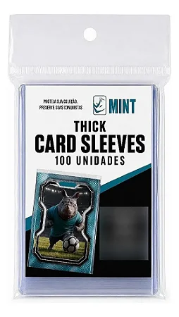 Sleeve Mint - 100 Unidades - Tamanhos Padrão e Thick Card