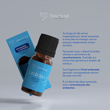 Blend de Óleos Essenciais em gotas 15ml GRATIDÃO