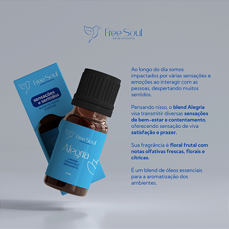 Blend de Óleos Essenciais em gotas 15ml ALEGRIA