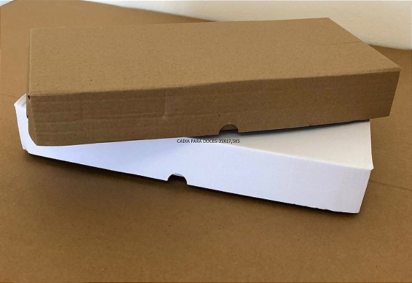 CAIXA DE DOCE/SALGADOS 35X17,5X5 PARDA 10 UNID