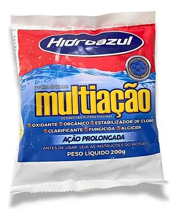 PASTILHA DE CLORO MULTIAÇÃO HIDROAZUL 200g