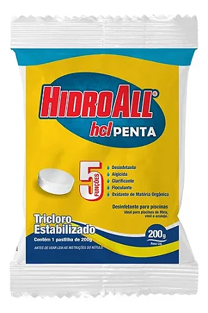 HCL PENTA PASTILHA DE CLORO 200g