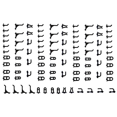 96 Ganchos Preto para Painel de Ferramentas