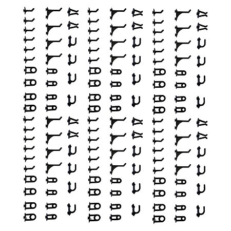 144 Ganchos Preto para Painel de Ferramentas