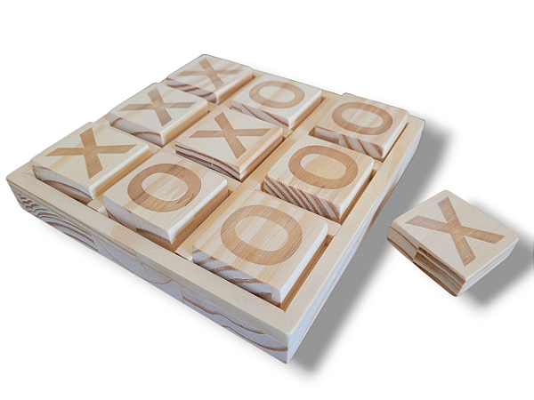 Jogo da Velha em Madeira Maciça