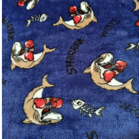 Fleece Microsoft Estampa Infantil - Tubarão Shark