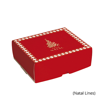 Caixa Para 6 Brigadeiros Natal 13X10,6X4,5CM 10 Und - CROMUS
