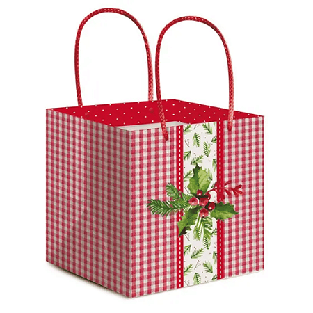 Sacola Para Panetone G 18,9x15,3x20cm Tradição Natal C/10 Unid - Cromus