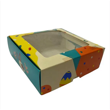 CAIXA PRACTICE C/ VISOR (04 DOCES) FELIZ PASCOA - PCT C/ 10 UNIDADES