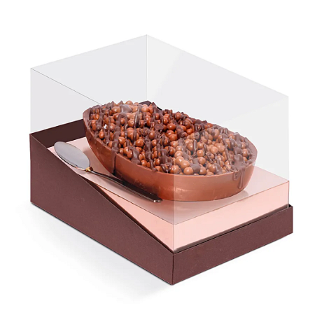 Caixa Specialla 1 Meio Ovo Marrom Rose Gold 250G 6UN (13003366) - CROMUS
