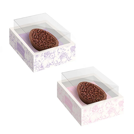 Caixa New Modelo 1 Meio Ovo 250g Clássico Francês Rosa Lilás 6 Unidades 13004465 CROMUS