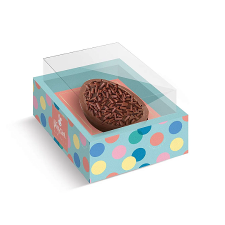 Caixa New Moldura para Meio Ovo 250g - Coelhinhos - 06 Unidades - Cromus Páscoa