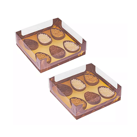 CAIXA ENCANTO KIDS (6X50G) DUPLA FACE - PASCOA ELEGANCE - PCT C/ 5 UNID