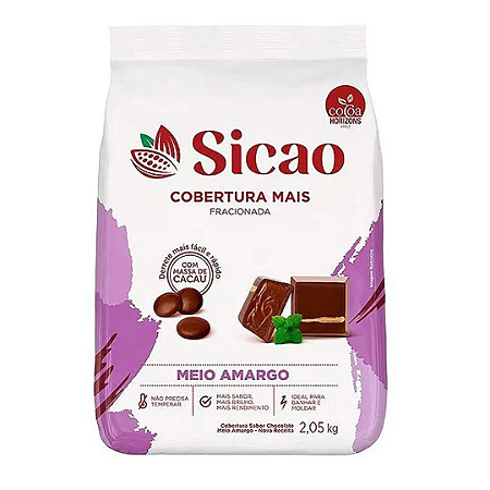 Gotas Cobertura Sicao Meio Amargo Mais 2,05kg Callebaut