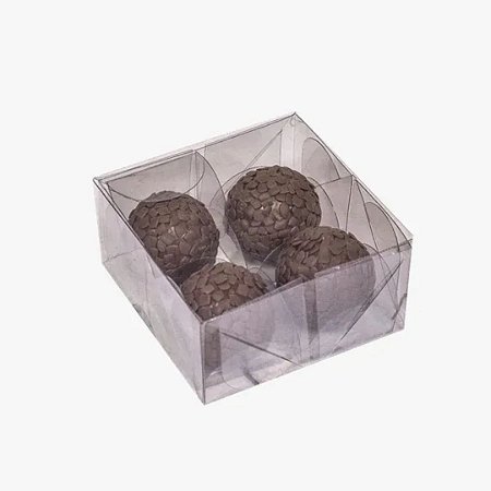 Caixa Basic Para 4 Doces Cristal 10 Unidades - IDEIA