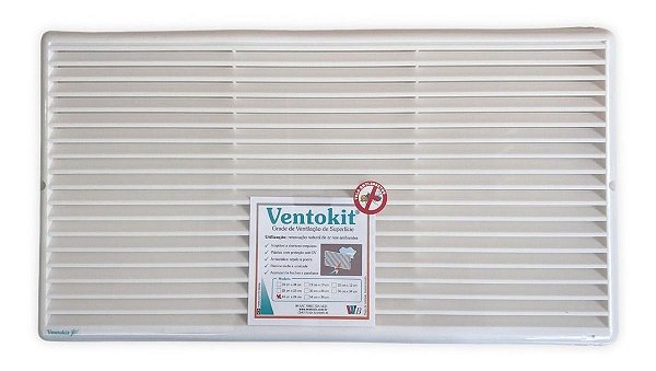 Grade Ventilação Retangular 44x24 Tela Anti-inseto Ventokit