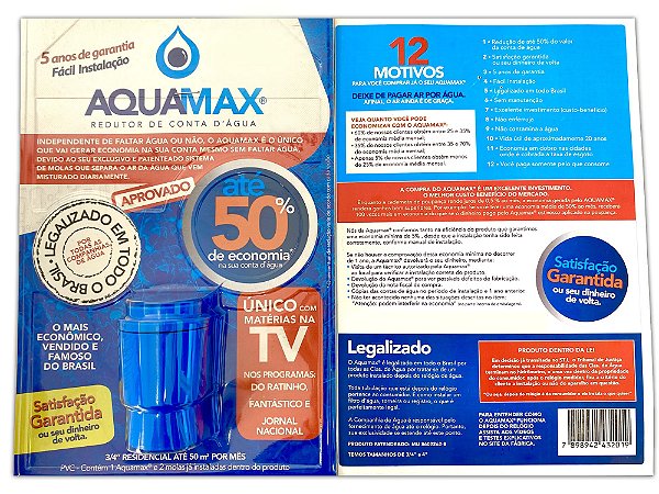 Aquamax - Bloqueador De Ar / Redutor De Conta Dágua