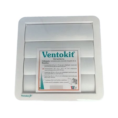 Grade De Ar Veneziana Auto-Fechante Ventokit Para dutos 150mm