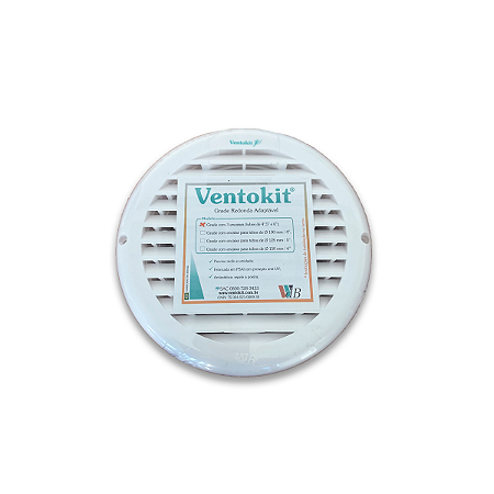 Grade De Encaixe Redonda D18 Ventokit Para 100/125/150mm