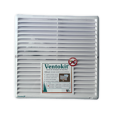 Grade de Superfície Ventokit 25x25 cm Tela Anti Inseto PSAI UV Ventilação