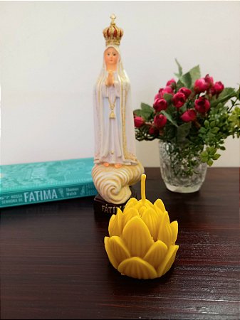 Vela de cera de abelha flor