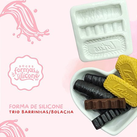 Forma de Silicone Trio barrinhas/bolacha